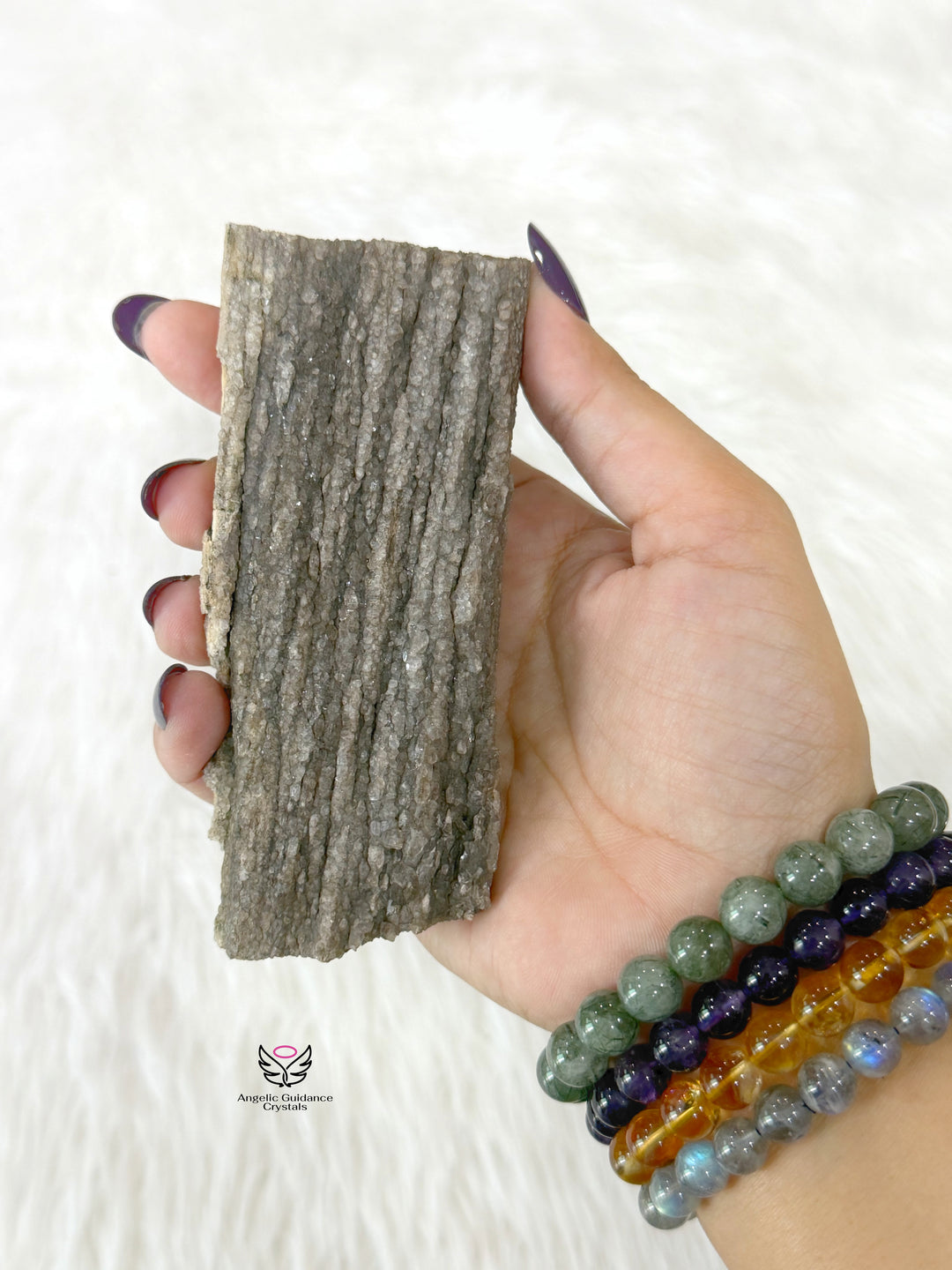 Petrified Wood With Smoky Quartz 2