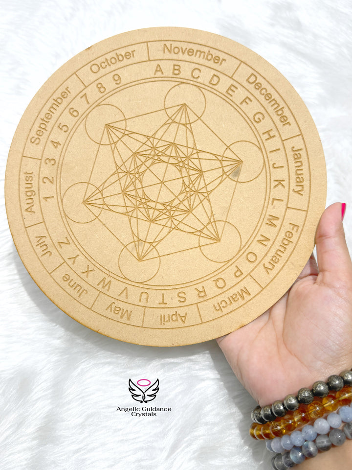 Geometric Month Grid 8 Inch
