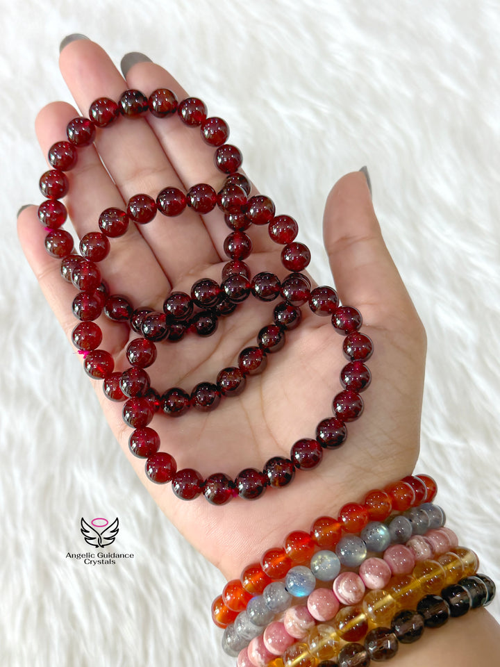 Hessonite Garnet Bracelet 8mm Aaa