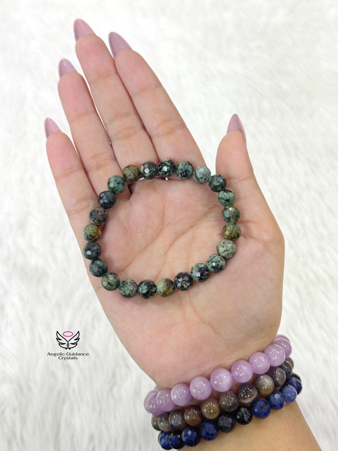 African Turquoise Faceted 8mm Bracelet
