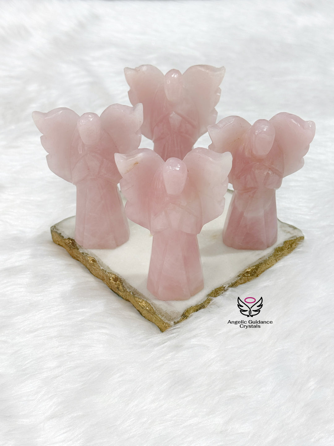 Rose Quartz Angel 3 Inch