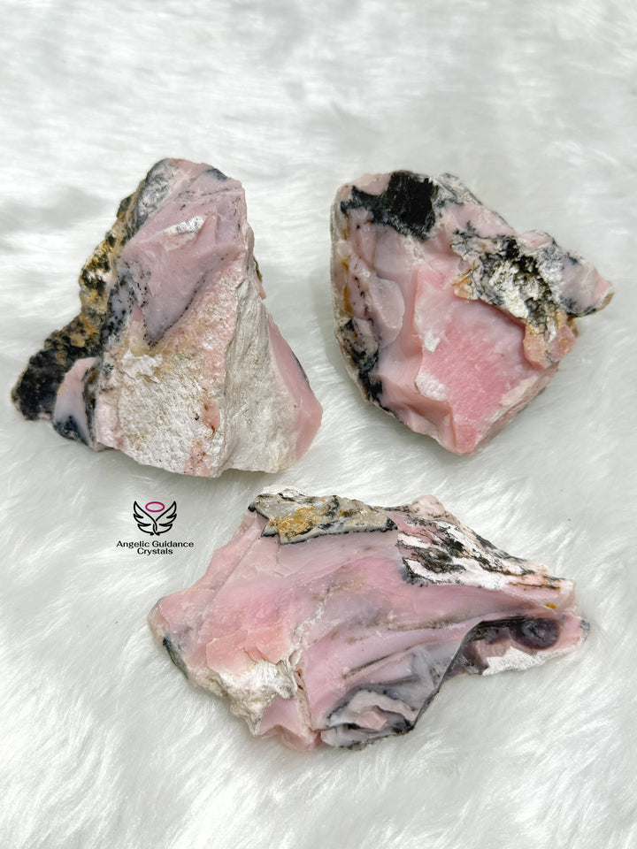 Pink Opal Raw Stone From Peru Large