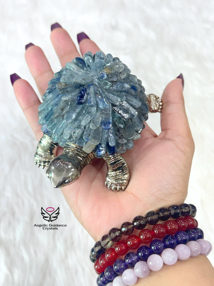 Kyanite Tortoise Lamp 1
