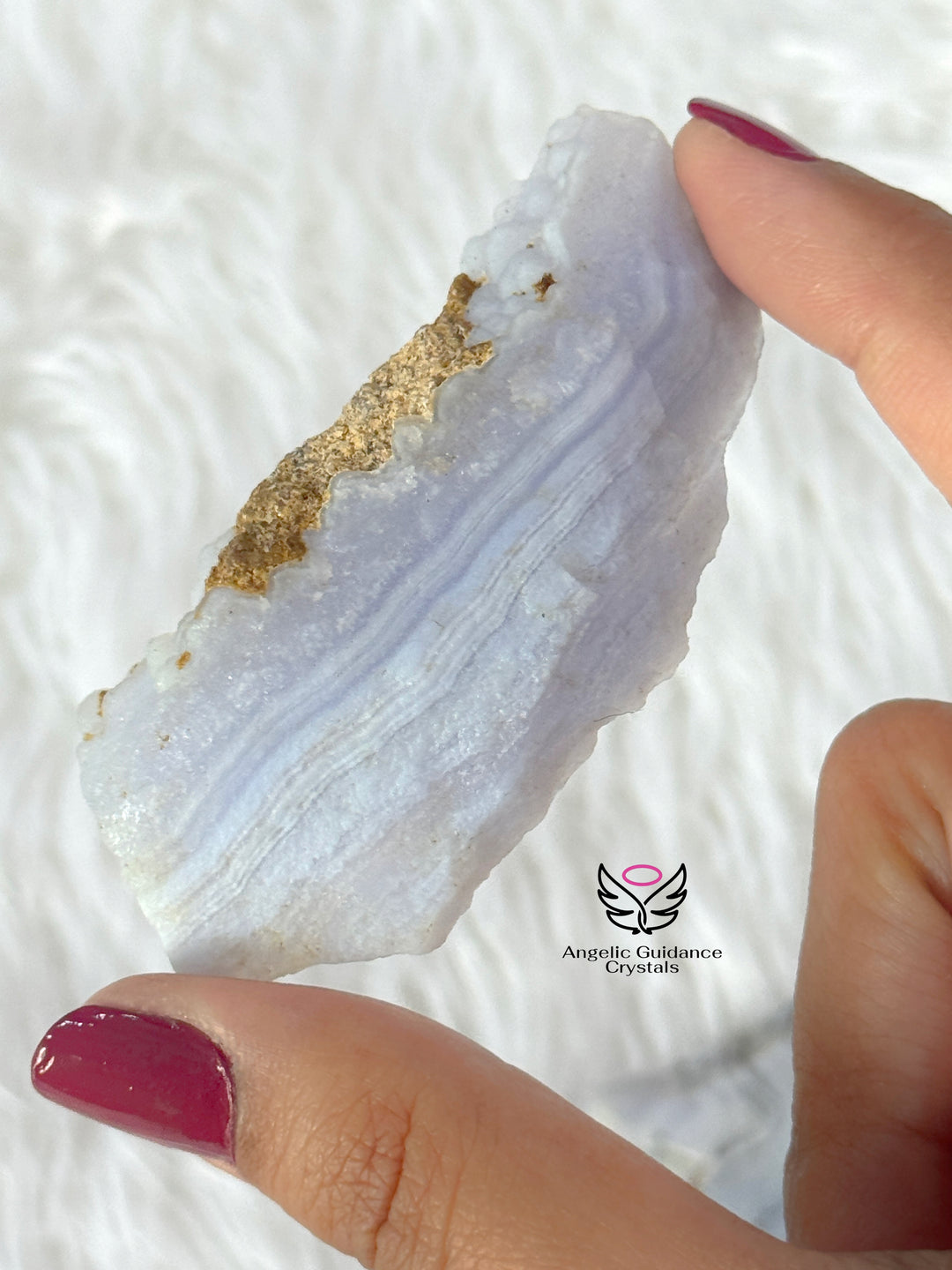Blue Lace Agate Raw Stone Small