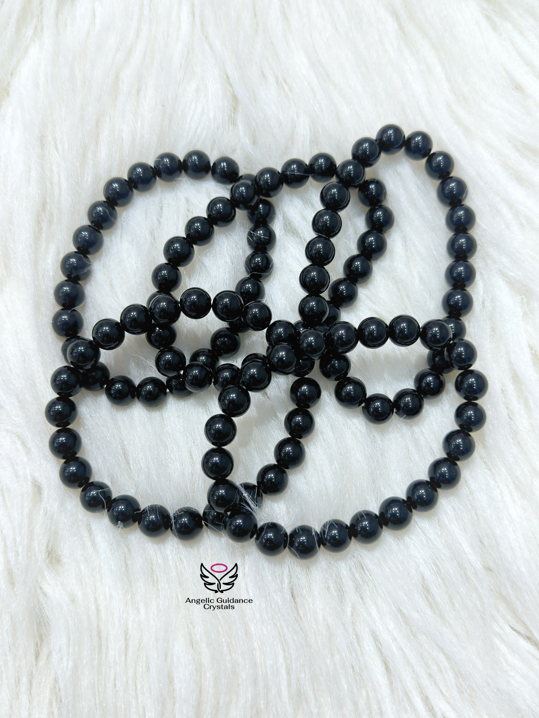 Black Obsidian Round Bracelet