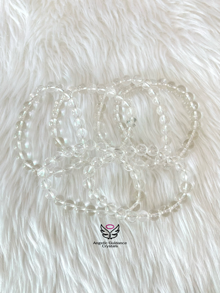 Clear Quartz Round Bracelet