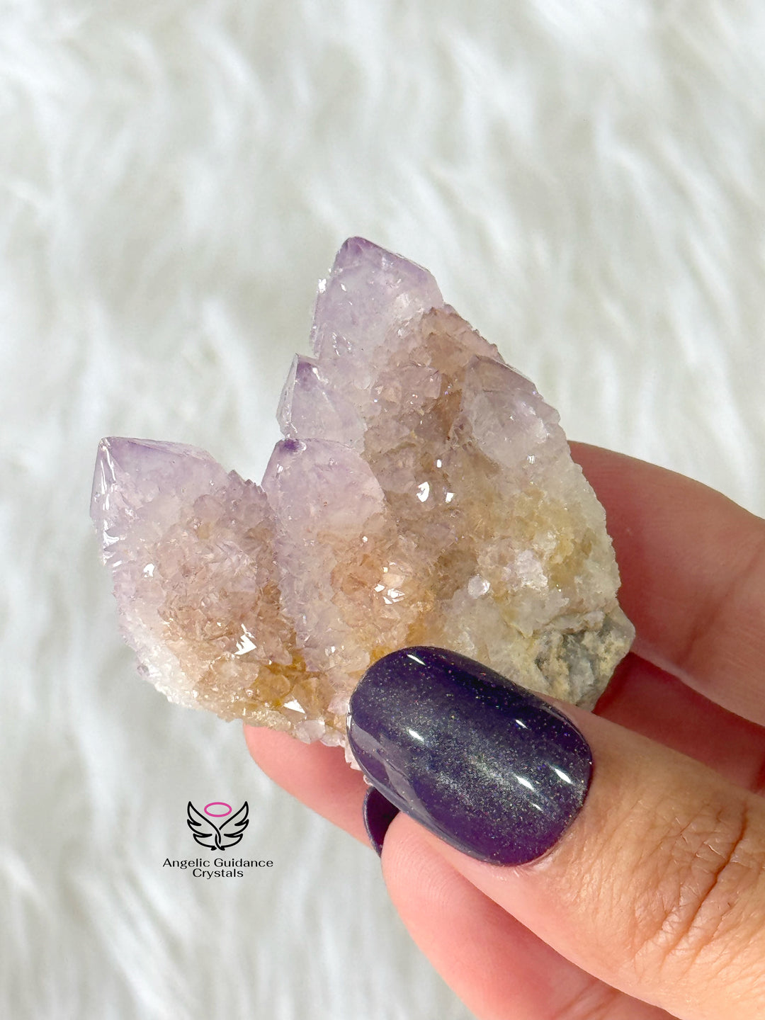 Amethyst With Spirit Quartz Cluster Small