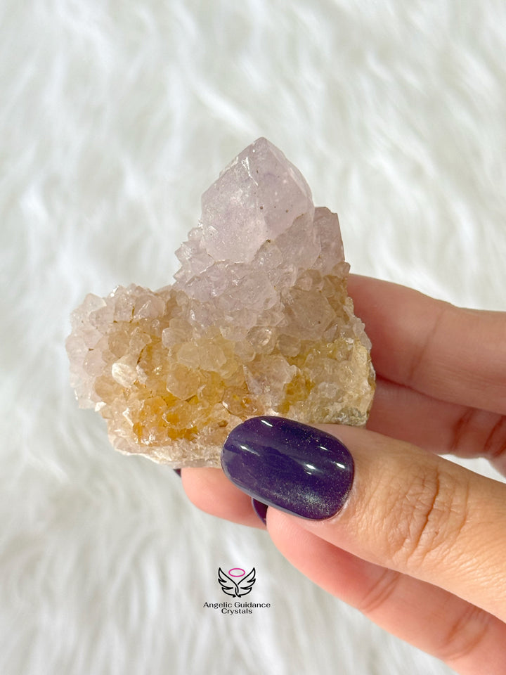 Amethyst With Spirit Quartz Cluster Medium
