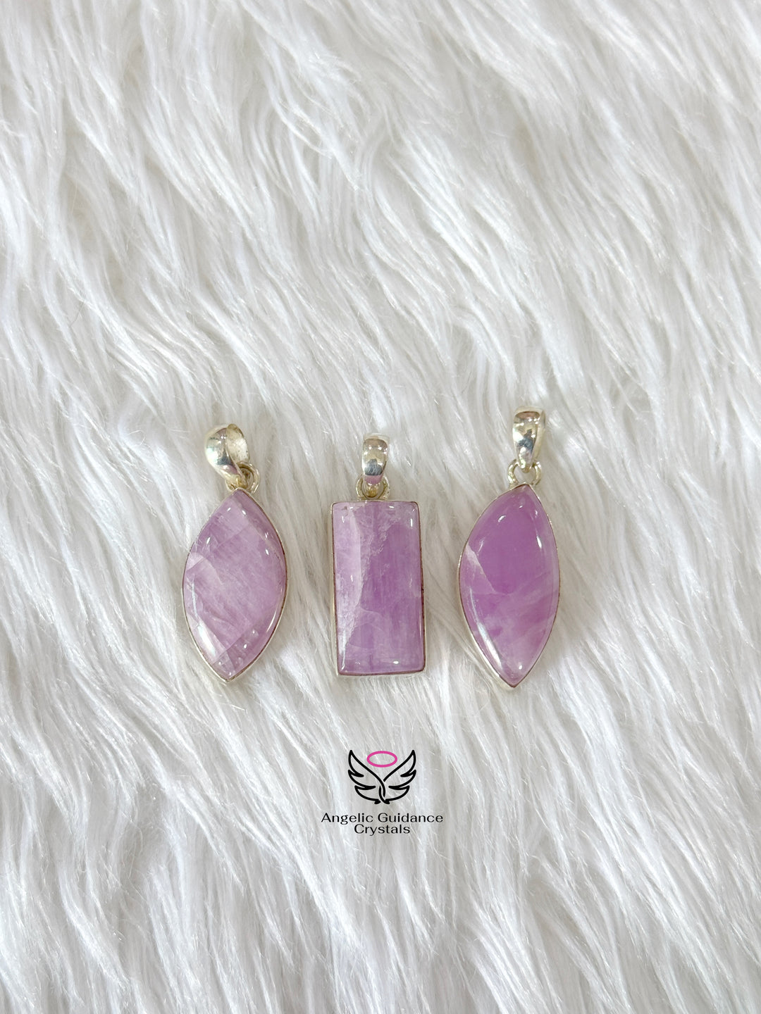 Kunzite Silver Pendant | Love And Compassion