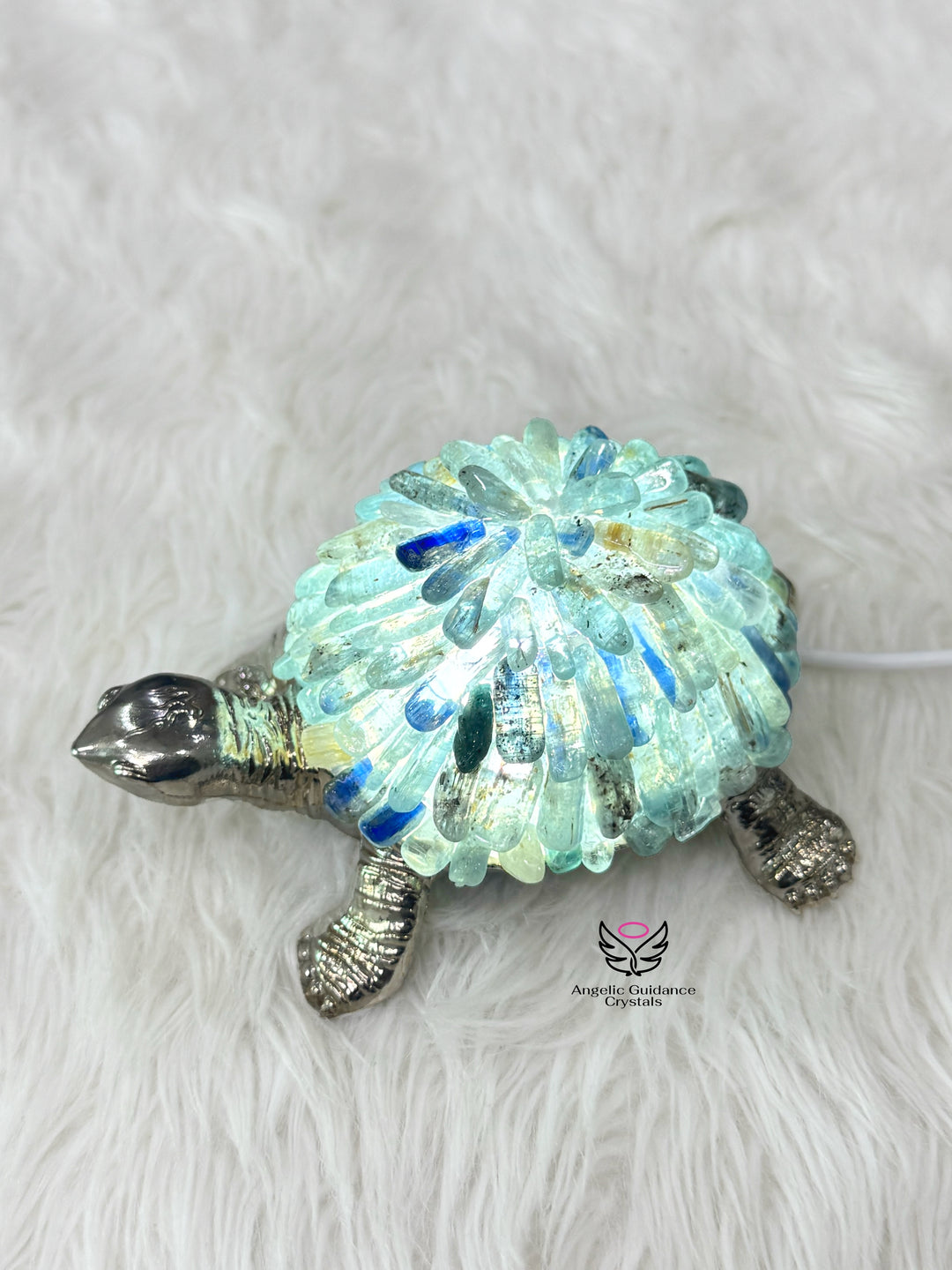 Kyanite Tortoise Lamp 1