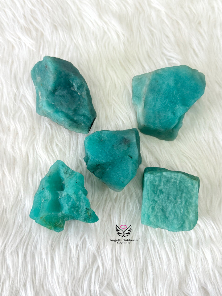 Amazonite Raw Stone Medium Aaa