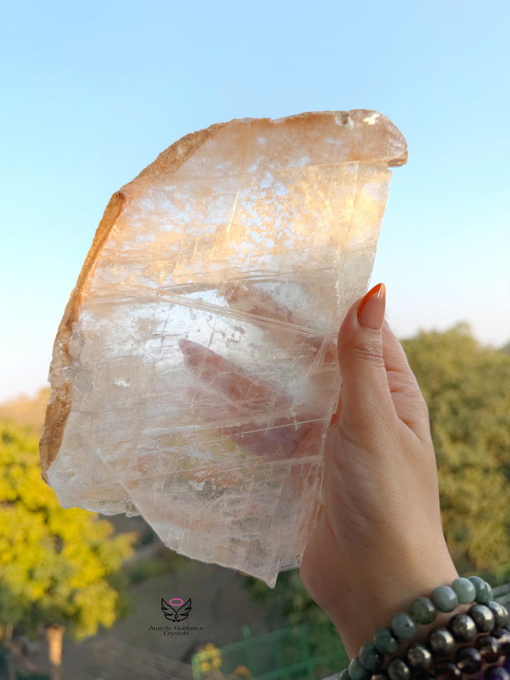 Selenite Transparent Raw Stone Xl 7