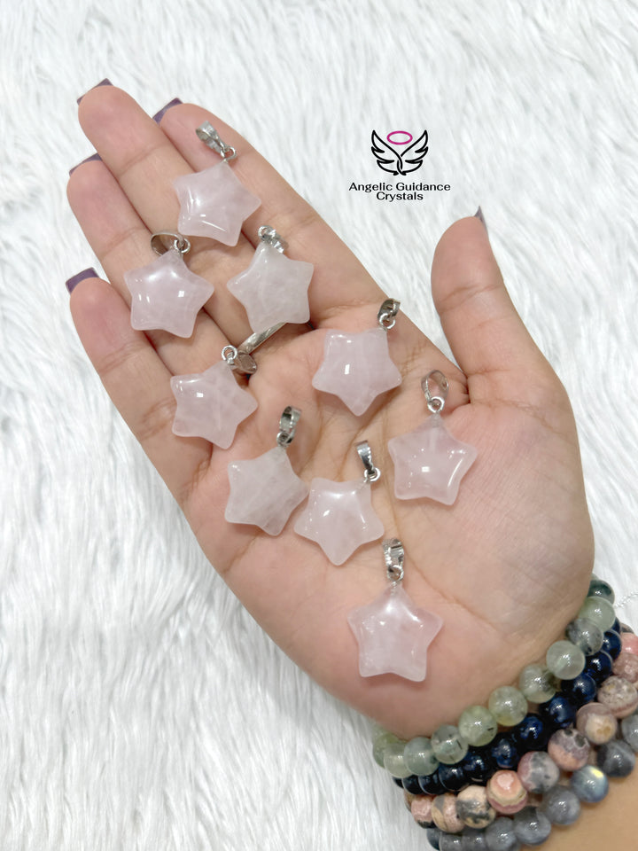 Rose Quartz Star Pendant