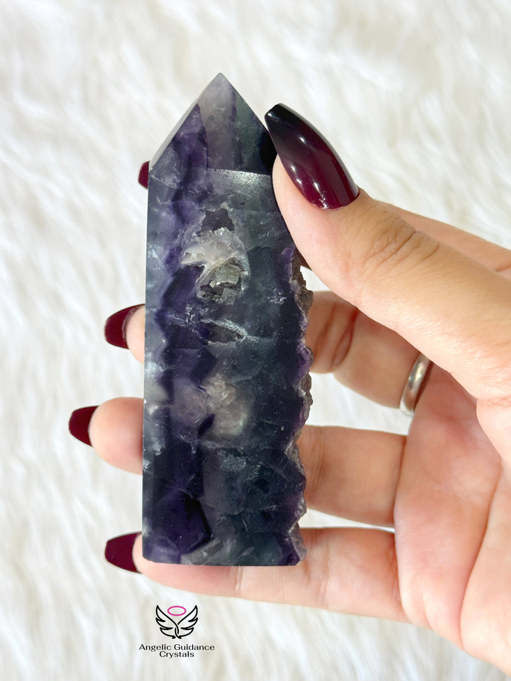 Rainbow Fluorite Raw Tower