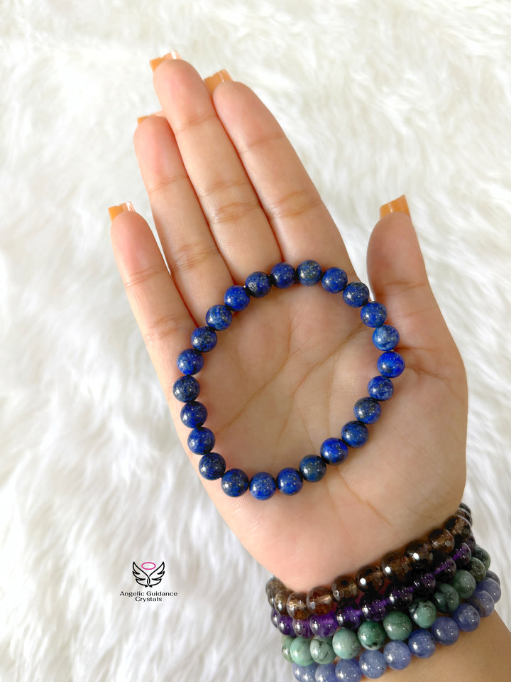 Lapis Lazuli Bracelet Dark 8mm