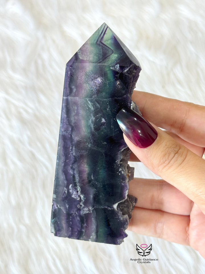 Rainbow Fluorite Raw Tower