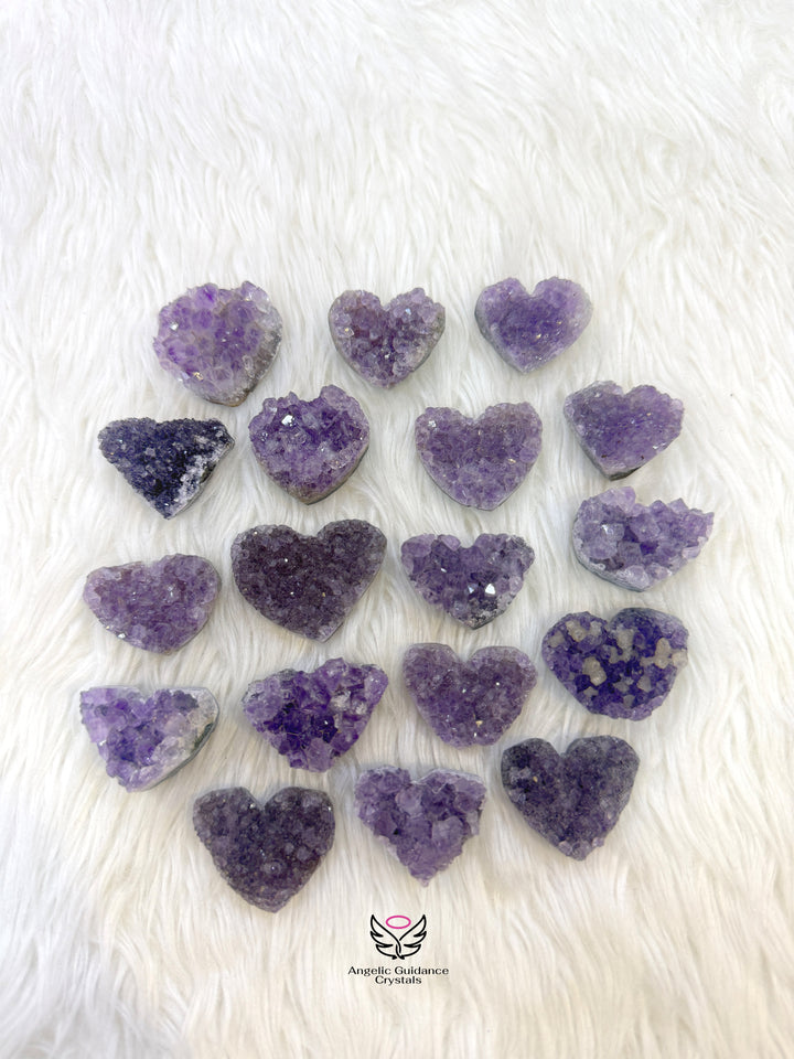 Amethyst Cluster Heart XSmall
