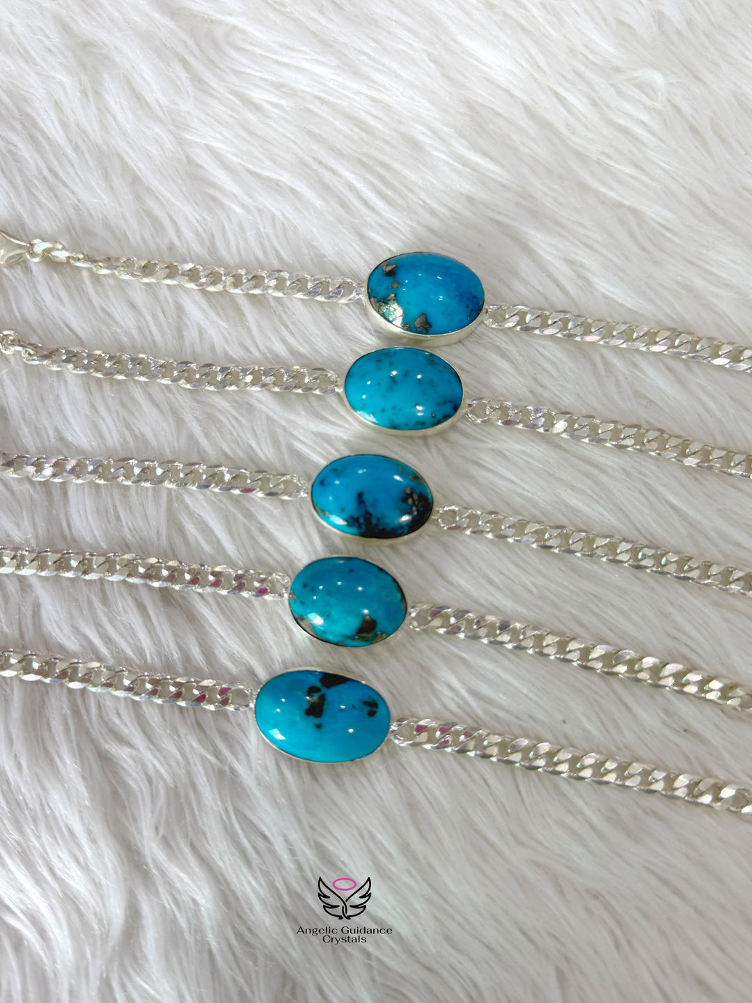 Turquoise Iranian Firoza Silver Bracelet
