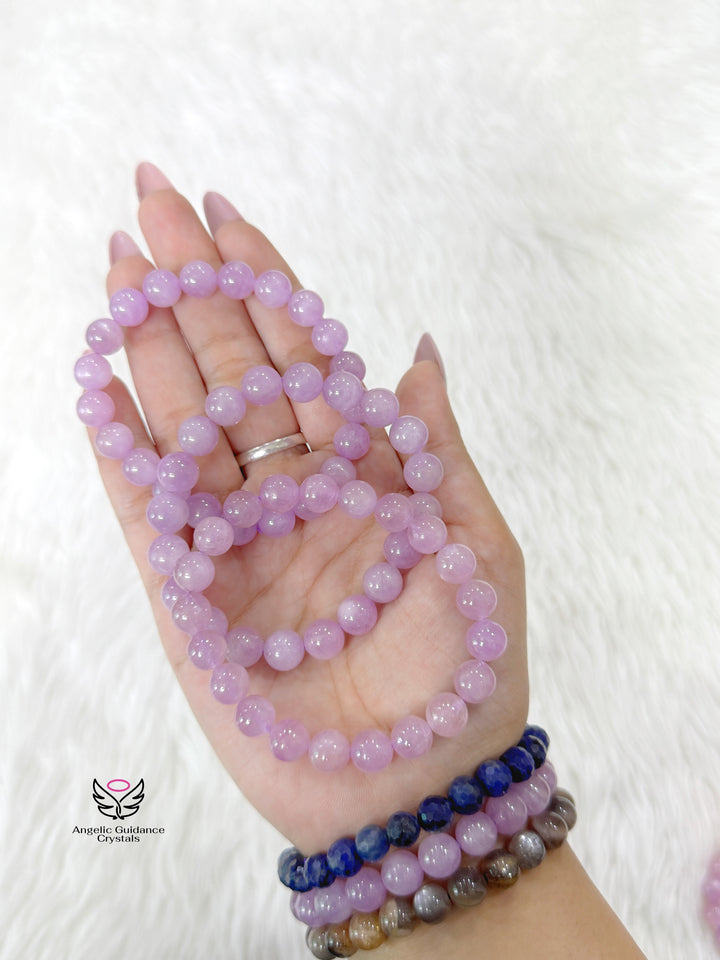 Kunzite Bracelet Aaa 9mm