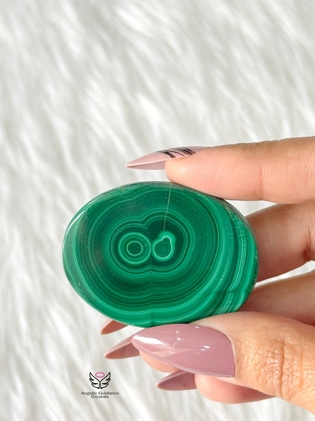 Malachite Slice Oval