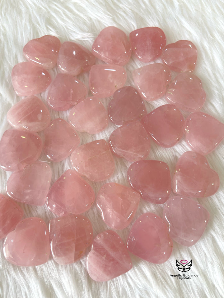 Rose Quartz Heart Small AA