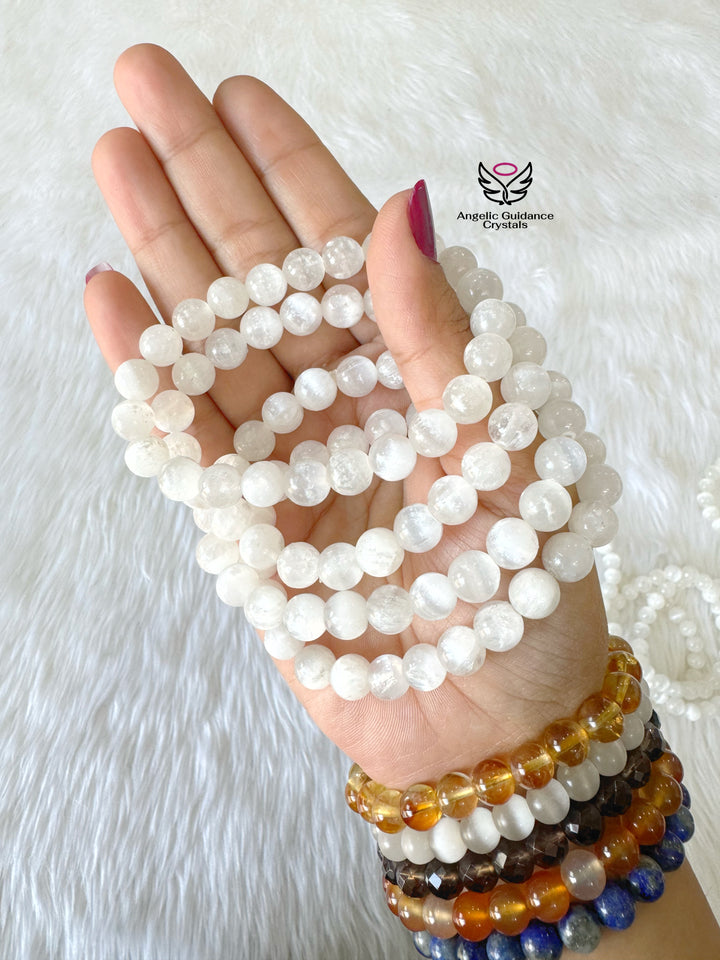 Selenite Round Bracelet