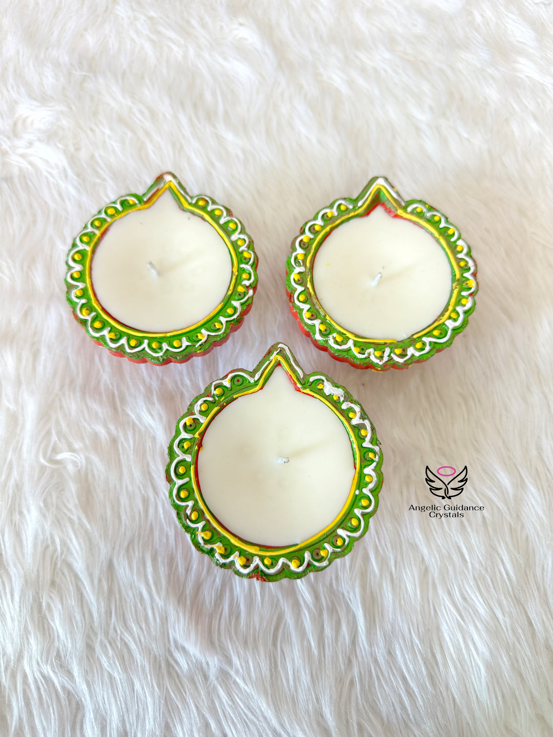 Diya Green Candle Large