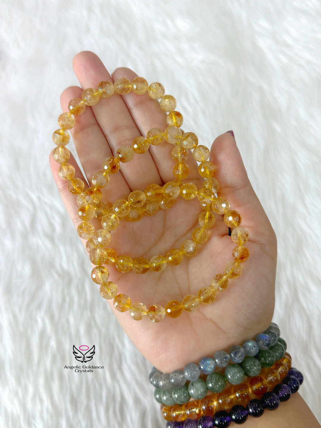 Citrine Faceted Bracelet 8mm Aaa