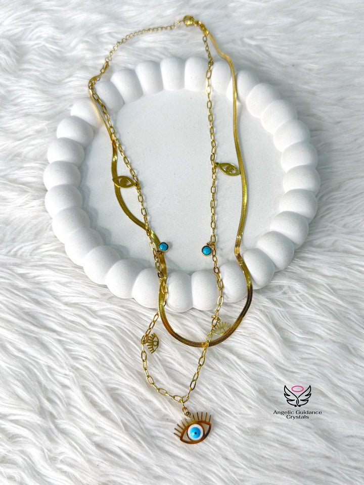 Evil Eye Anti Tarnish Necklace