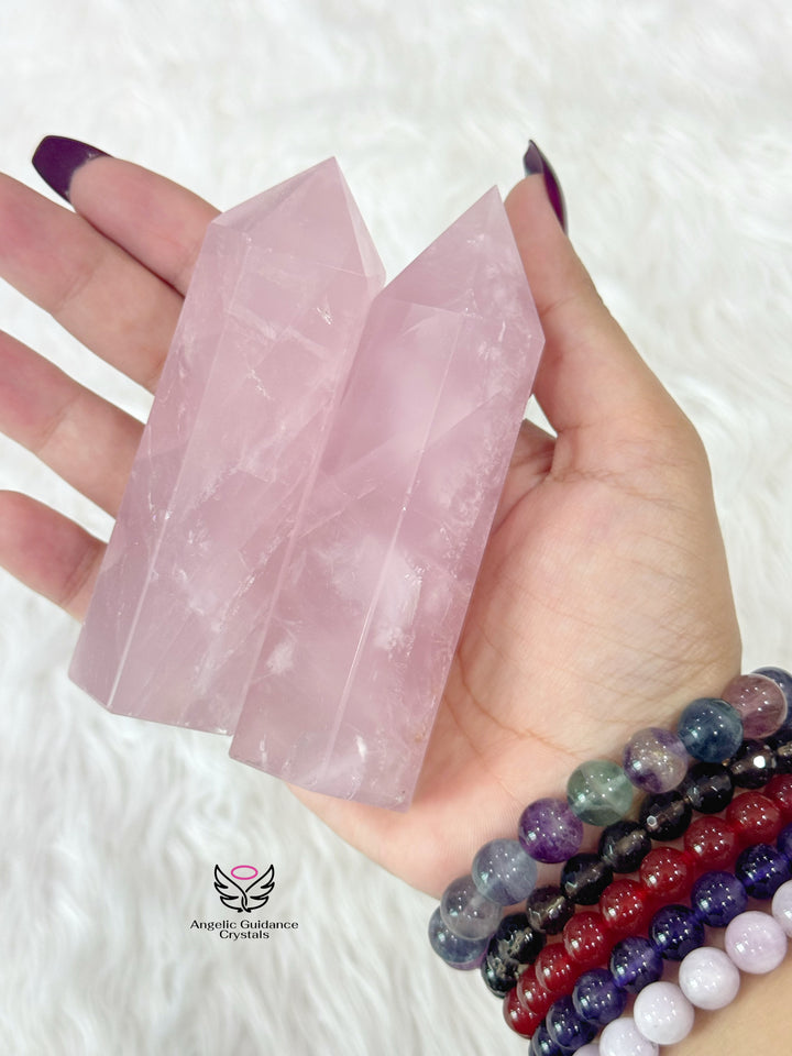 Rose Quartz Large Tower