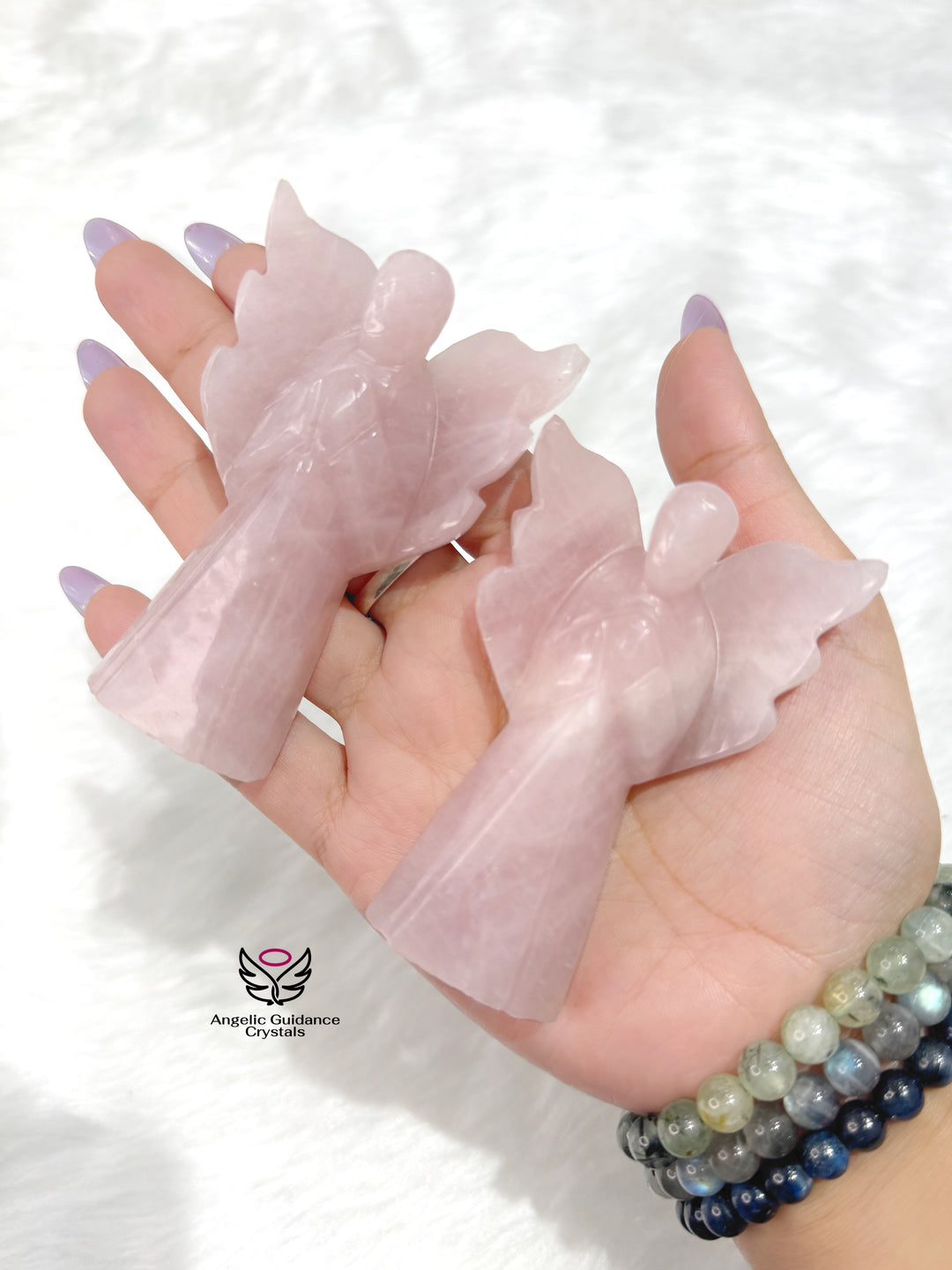 Rose Quartz Angel 3 Inch