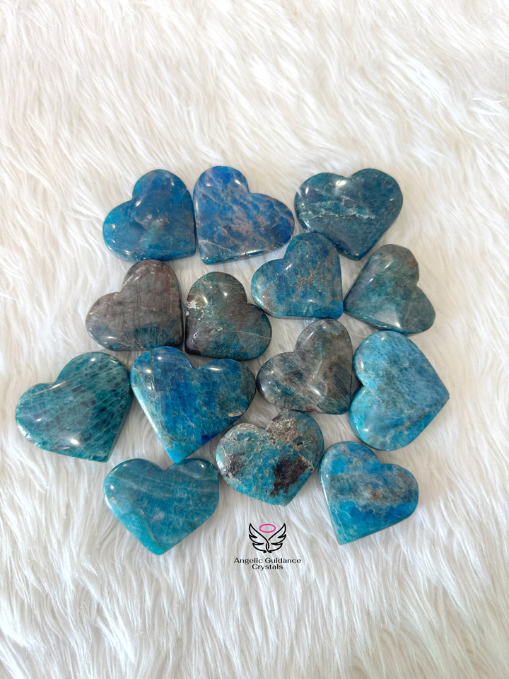 Blue Apatite Heart Medium