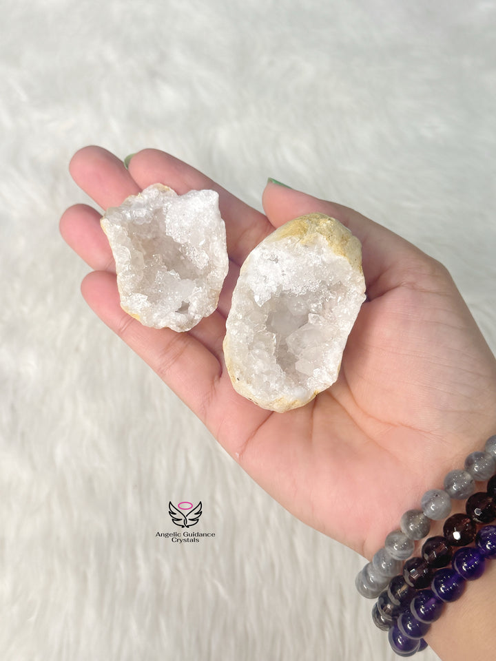 Quartz Wish Fulfilling Geode Pair