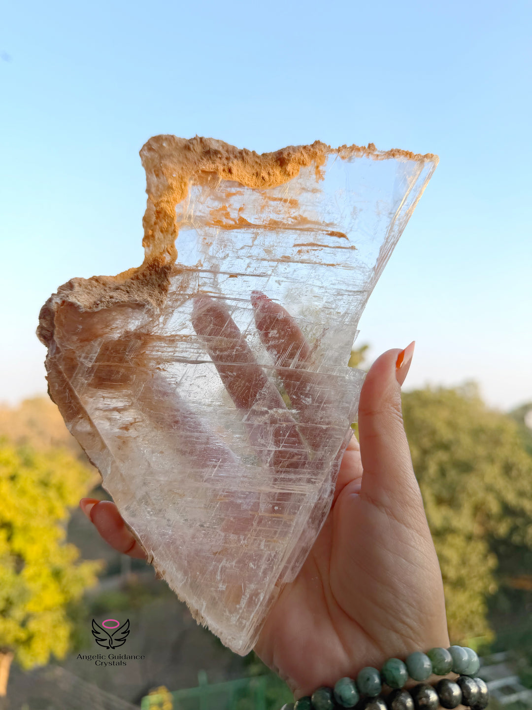 Selenite Transparent Raw Stone Xl 5