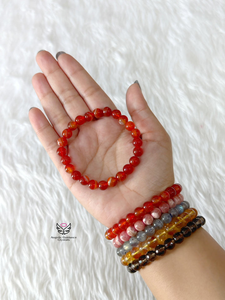 Carnelian Bracelet AAA 8mm