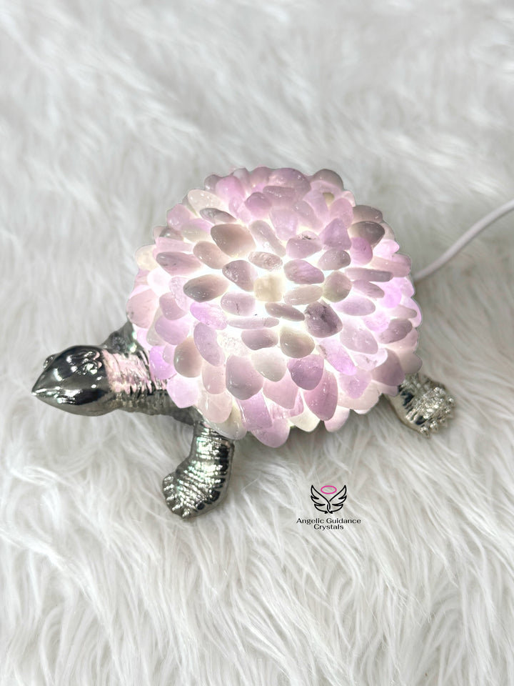 Kunzite Tortoise Lamp