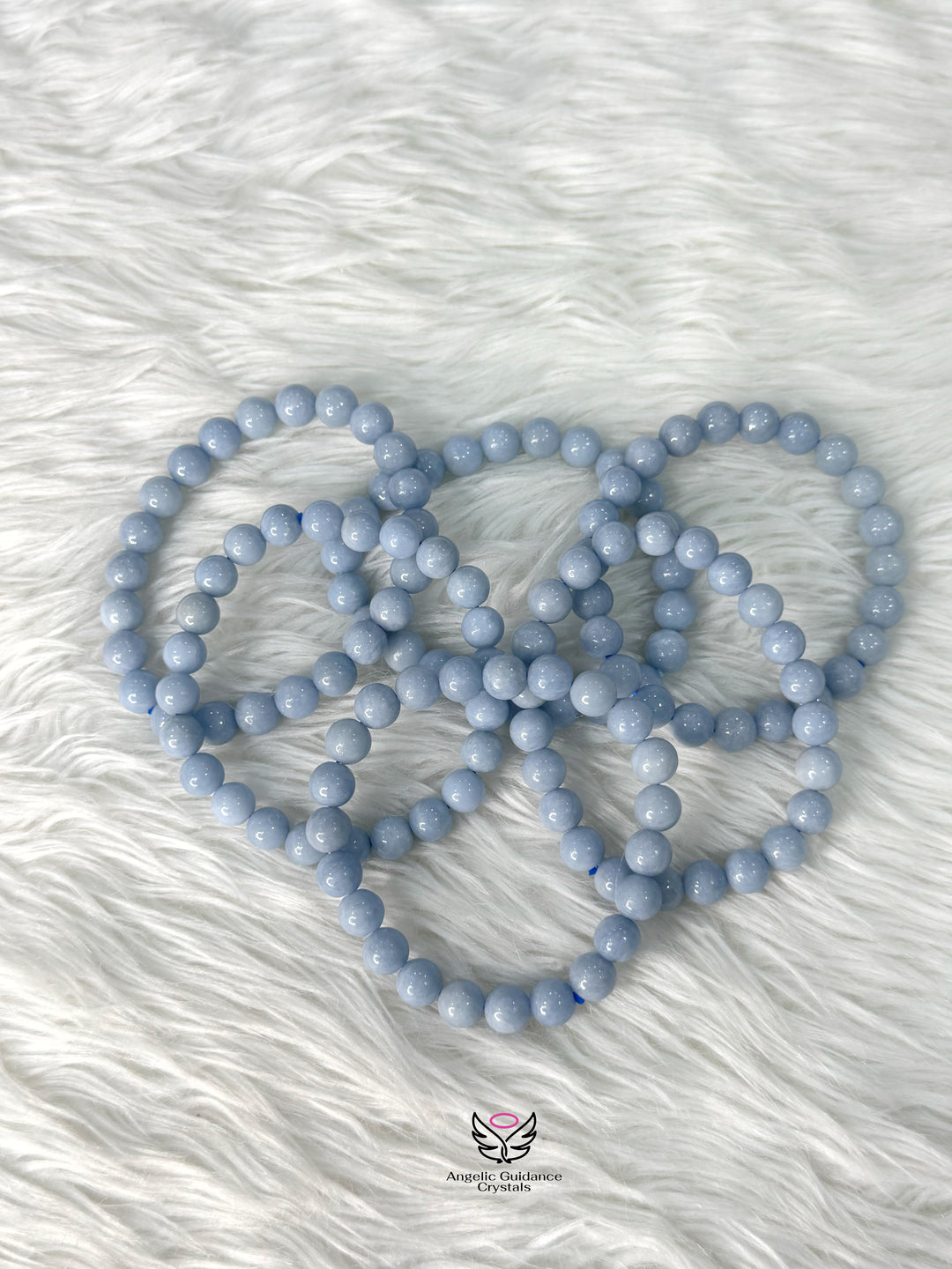 Angelite Natural Bracelet 8mm AAA