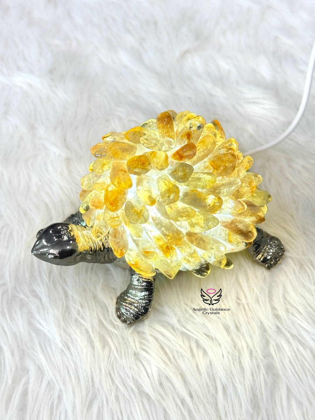 Citrine Tortoise Lamp