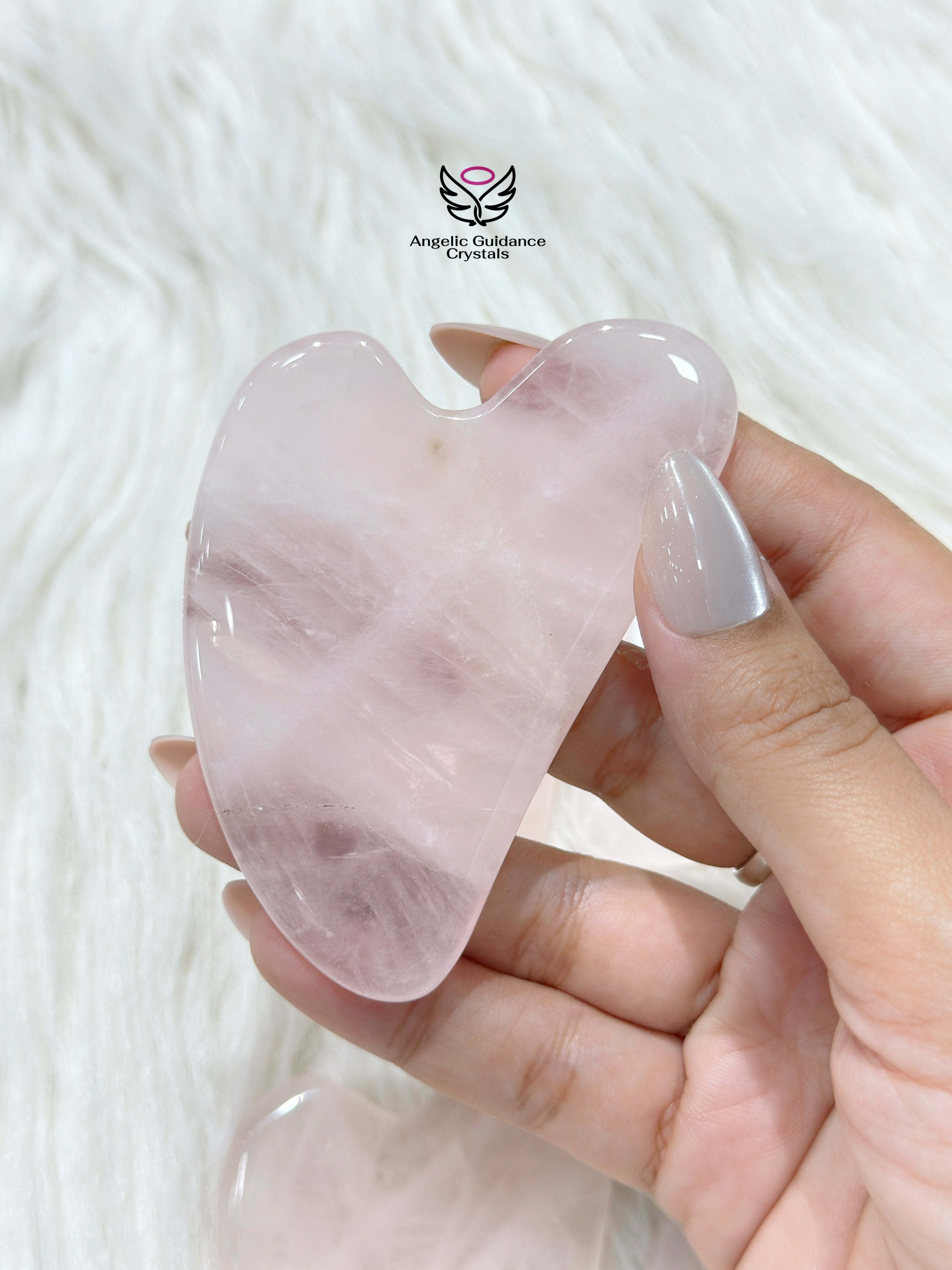 Rose Quartz Gua Sha – Angelic Guidance Crystals
