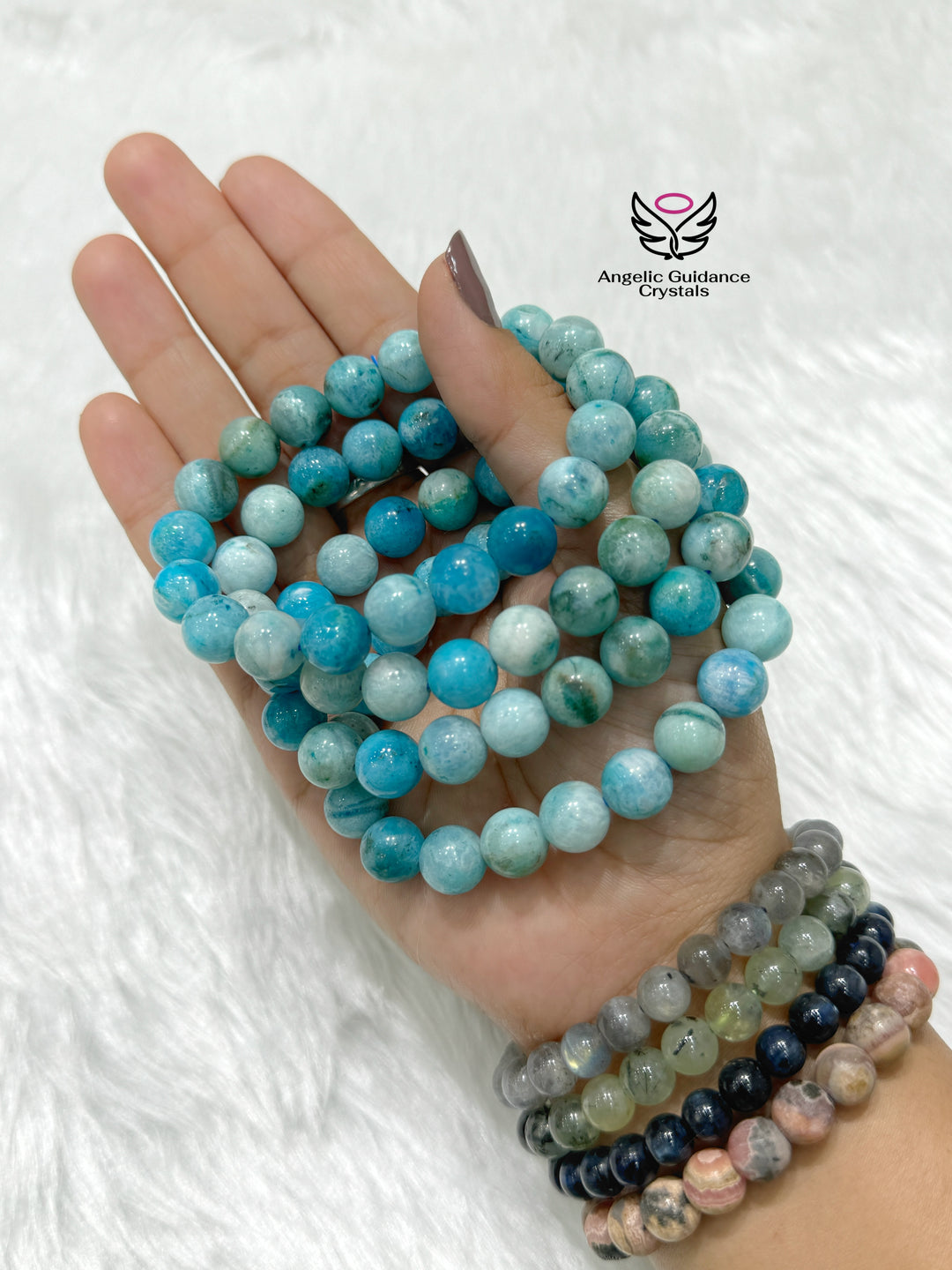 Blue Aragonite Bracelet 10 MM