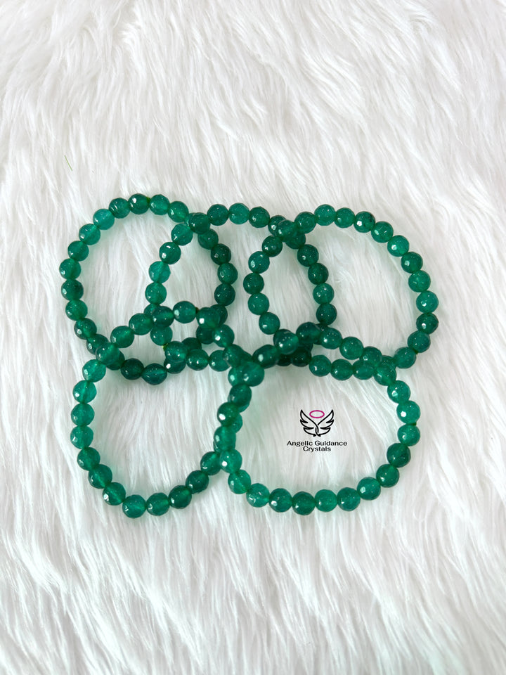 Green Onyx Faceted Bracelet