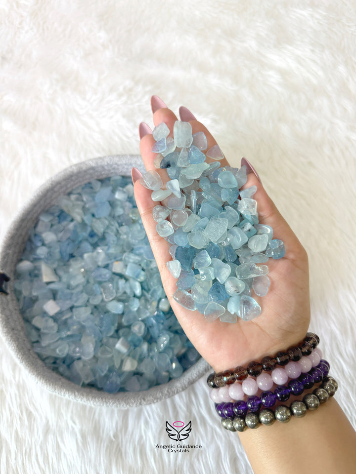 Aquamarine Crystal Chips