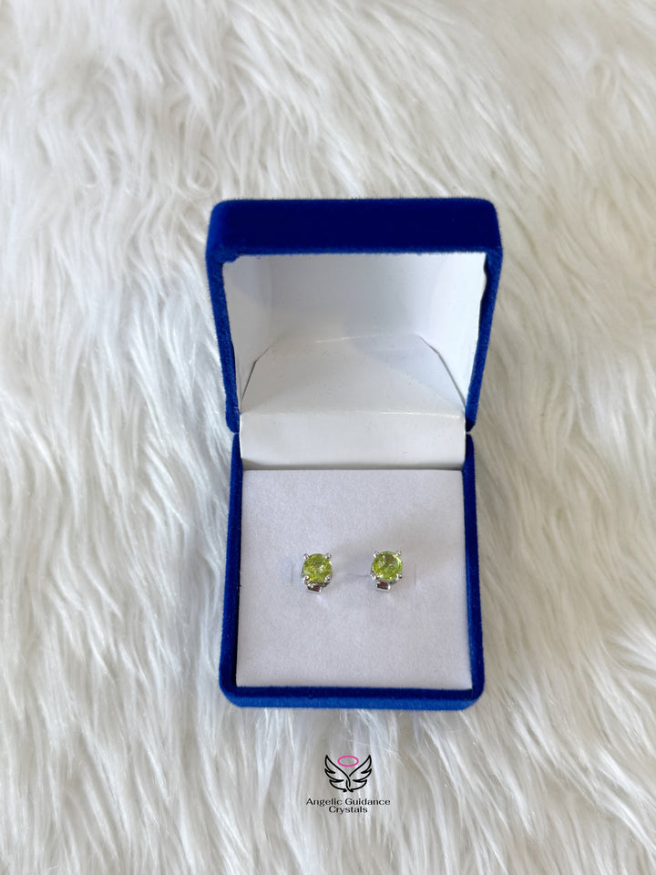 Peridot Silver Earrings