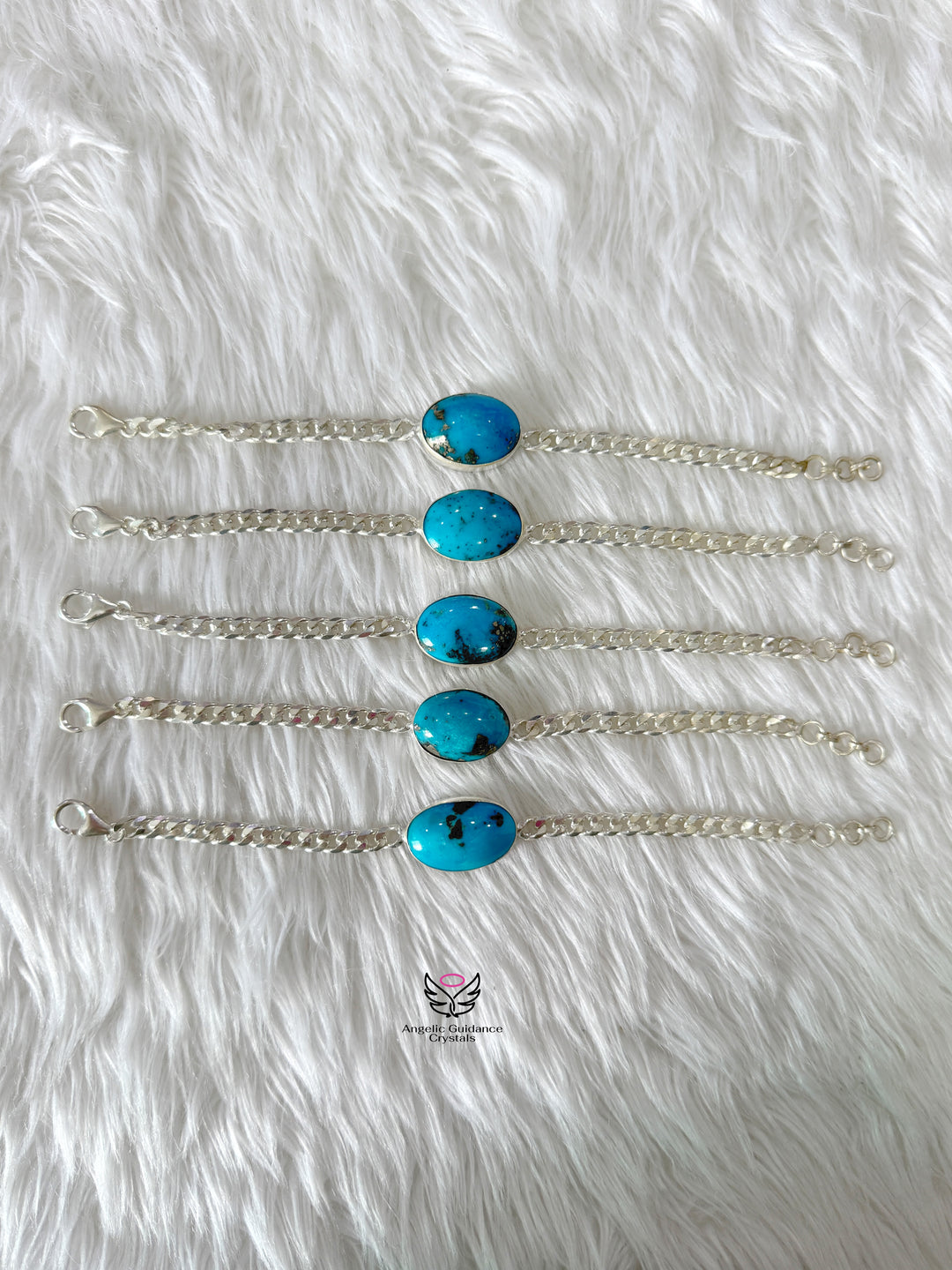 Turquoise Iranian Firoza Silver Bracelet