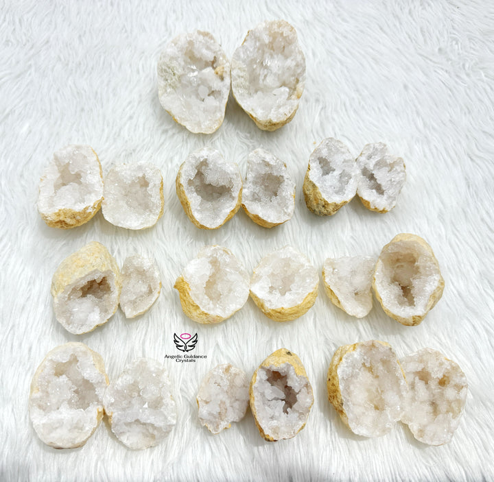 Quartz Wish Fulfilling Geode Pair