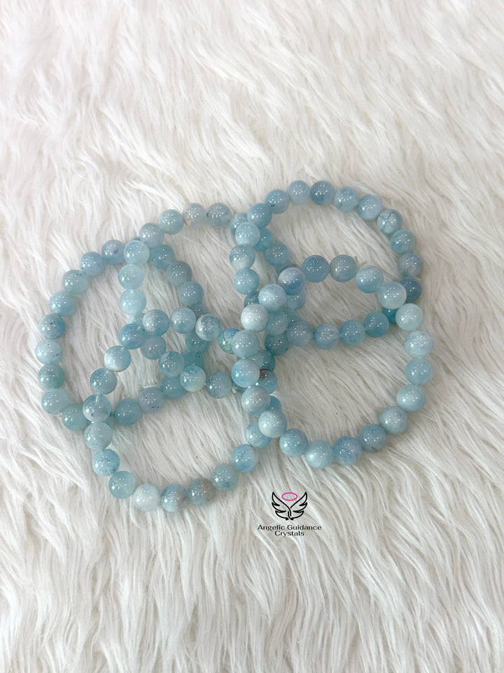 Aquamarine Bracelet 10mm Aaa