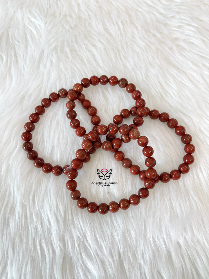 Red Jasper Round Bracelet