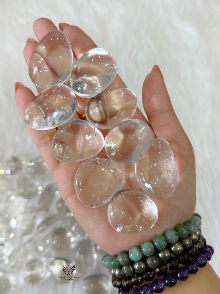 Clear Quartz Tumble Large AAA