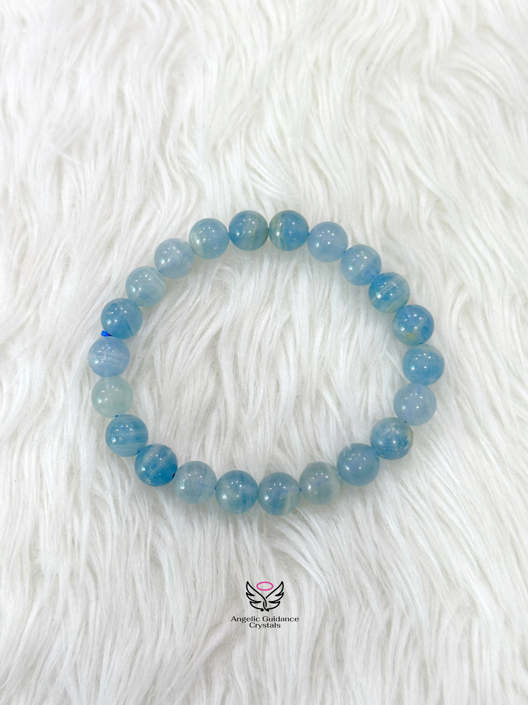 Blue Calcite Bracelet 8mm Aaa