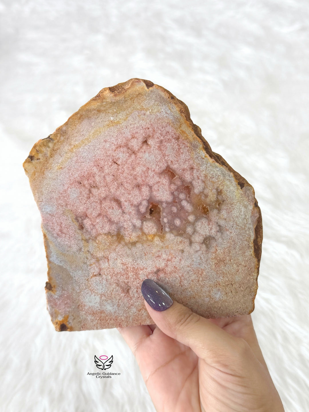Pink Amethyst Druzy Freeform 2